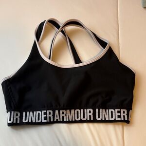 Under Armour Black and White Sports Bra
